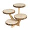 Brown 15" Round 4 Tier Round Natural Wooden Cupcake Dessert Stand Party Events